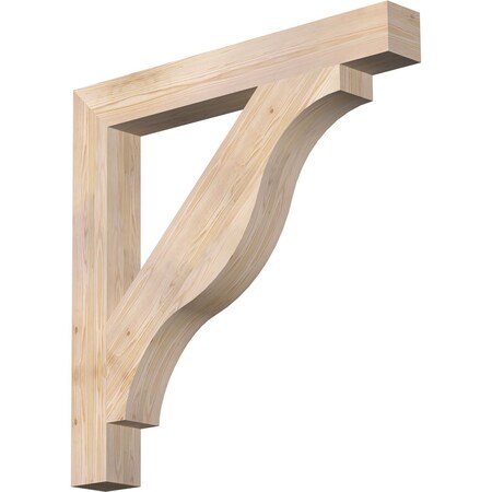 Ekena Millwork Funston Block Smooth Bracket, Douglas Fir, 5 1/2"W x 46"D x 46"H BKT06X46X46FST05SDF